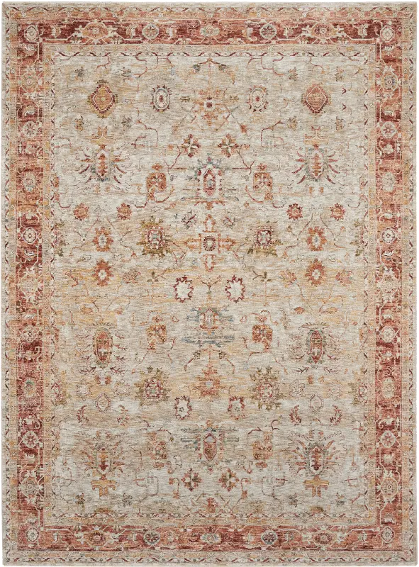 Sahar 8 x 10 Ivory Medallion Area Rug