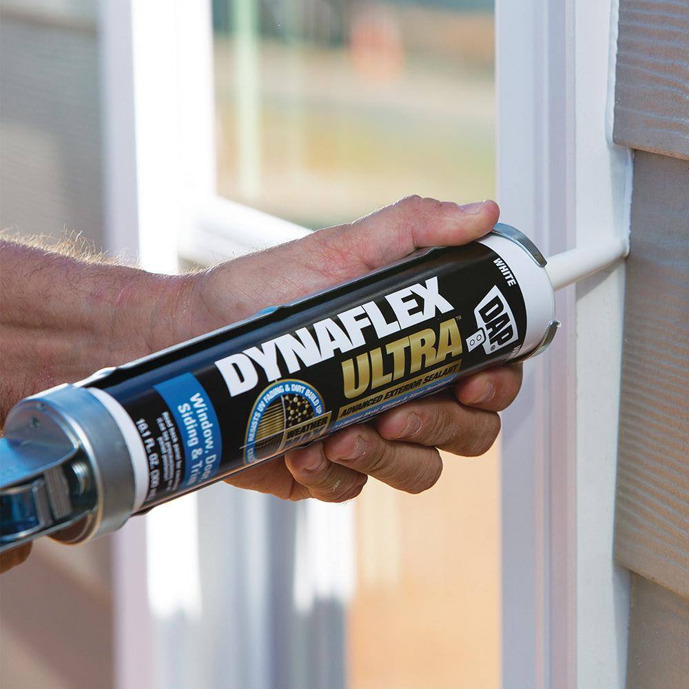 DAP Dynaflex Ultra 10.1 oz. White Advanced Exterior Window Door and Siding Sealant (2-Pack) 7079818211