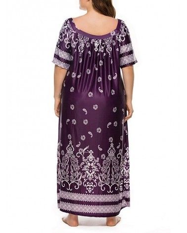 Paisley Printed Relaxed Square Neckline Plus-Size Short Sleeve Dress