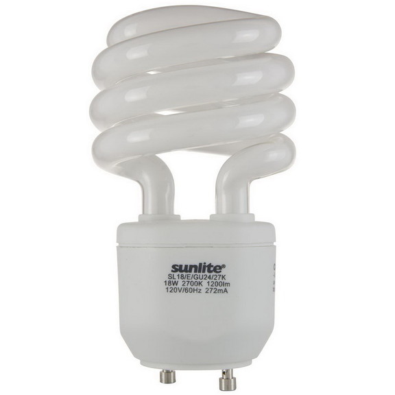 Sunlite 00660 SU SL18/GU24/27K 18 Watt GU24 Spiral...