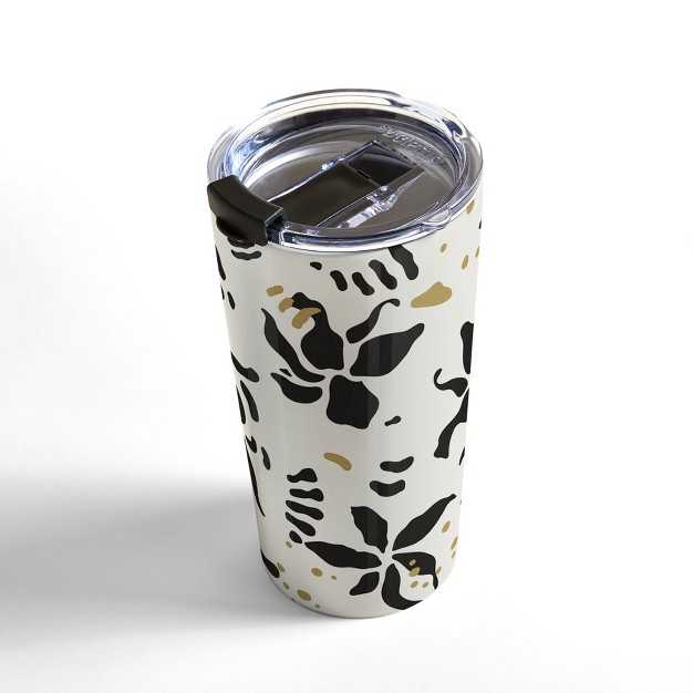 Evamatise Abstract Spider Orchids Travel Mug 20 Oz Stainless Steel Travel Mug Deny Designs