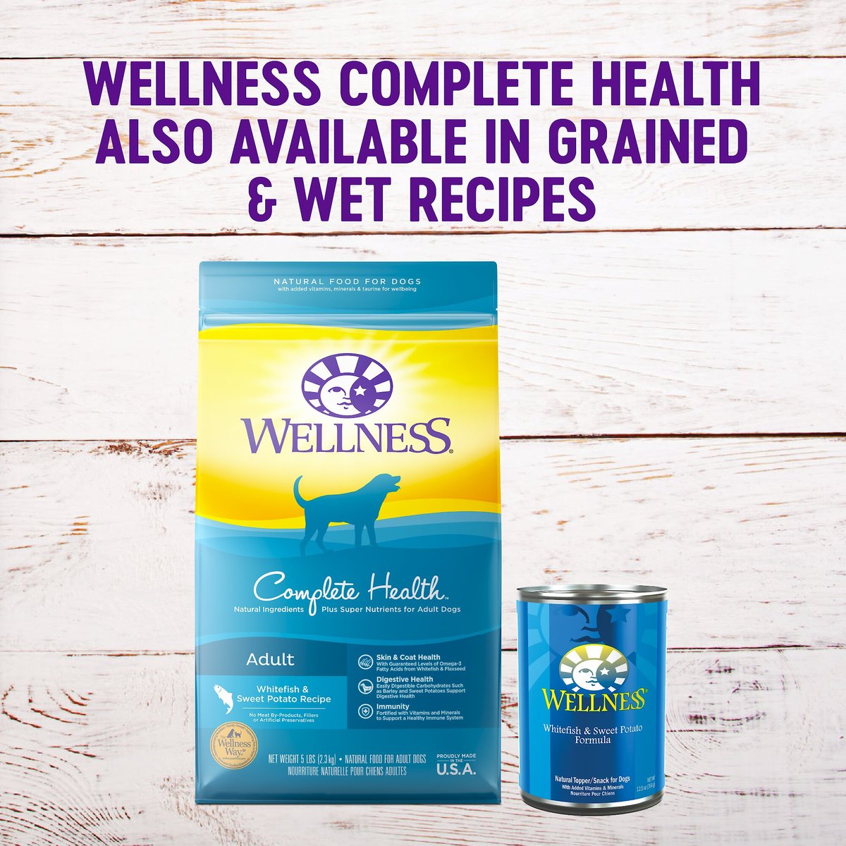 Wellness Grain-Free Complete Health Adult Whitefish and Menhaden Fish Meal Recipe Dry Dog Food