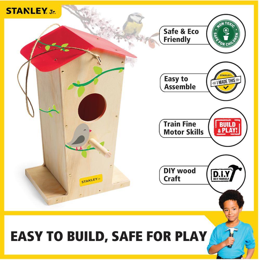 Stanley Jr Tall Birdhouse Kit and 5-Piece Tool Set (Tool Belt Not Included) STOK008-T05-SY