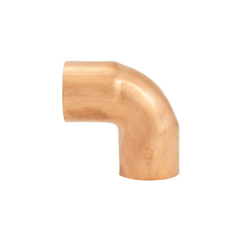 Everbilt 34 in. Copper Pressure 90-Degree Cup x Cup Elbow Fitting W 01634EB