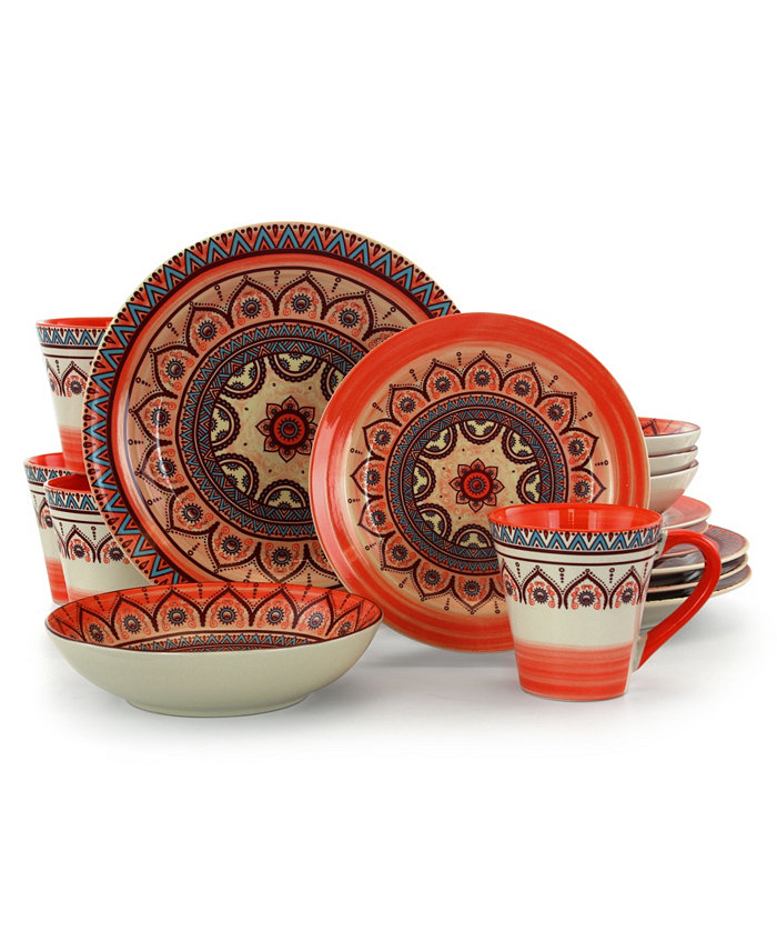 Elama Zen Mozaik 16 Piece Dinnerware Set