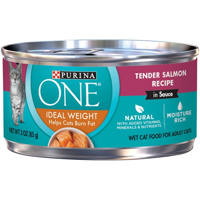 Purina ONE Ideal Weight Tender Salmon in Sauce Canned Cat Food