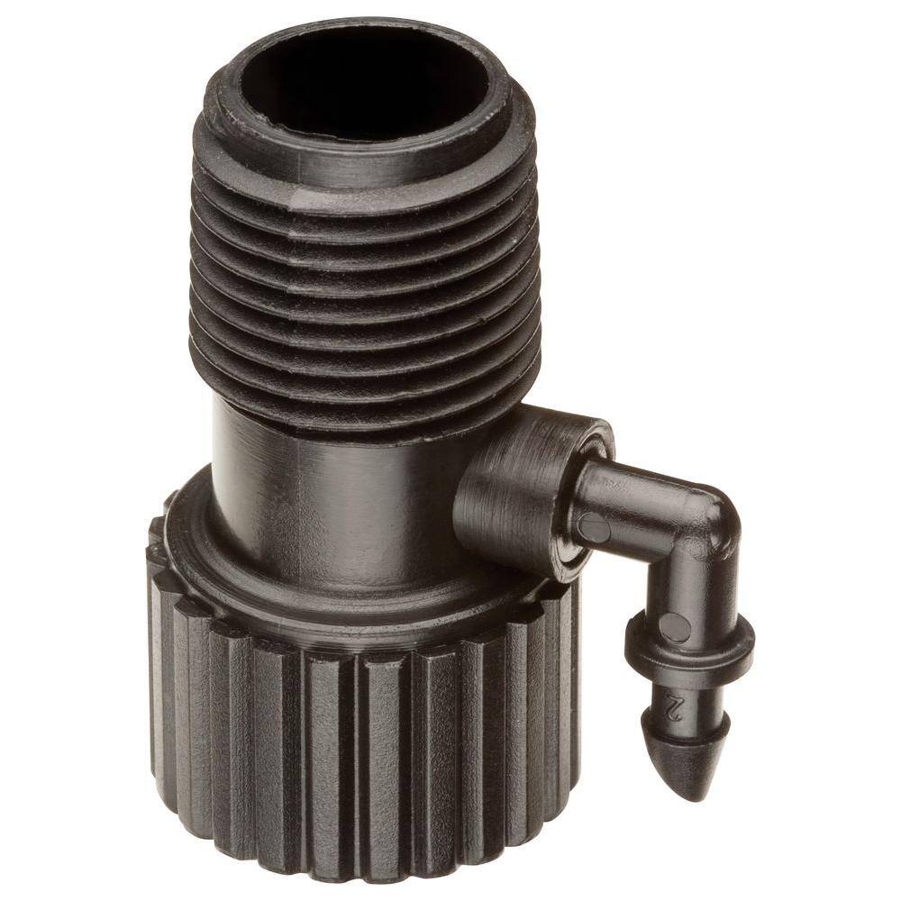 Rain Bird 12 in. Riser Adapter with 14 in. Barbed and 12 in. Threaded Outlets RISMAN1SX