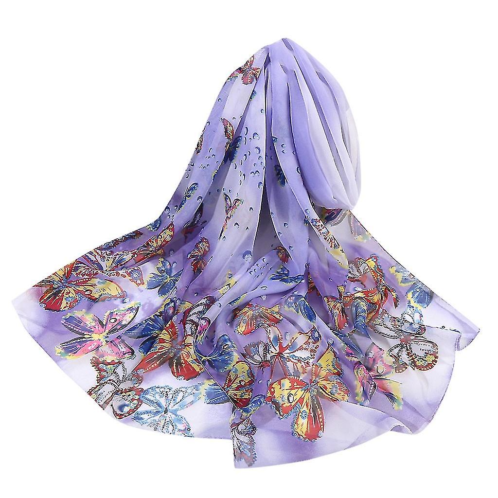 160*50cm Women Flower Print Long Soft Wrap Scarf Simulation Silk Shawl Scarves