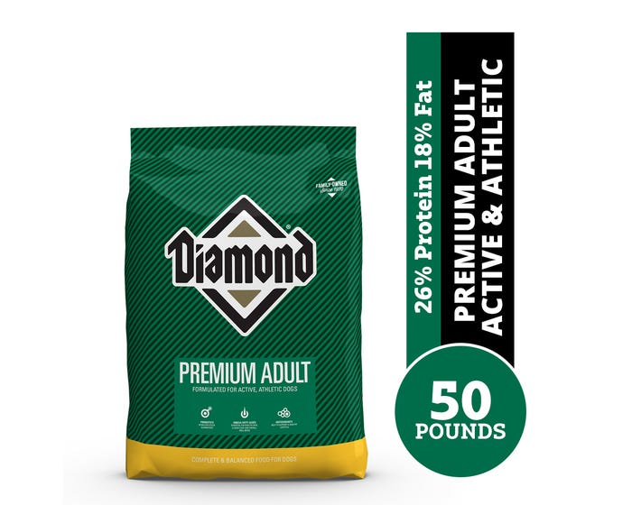 Diamond Premium Adult for Active Athletic Dogs， 50 lb. Bag