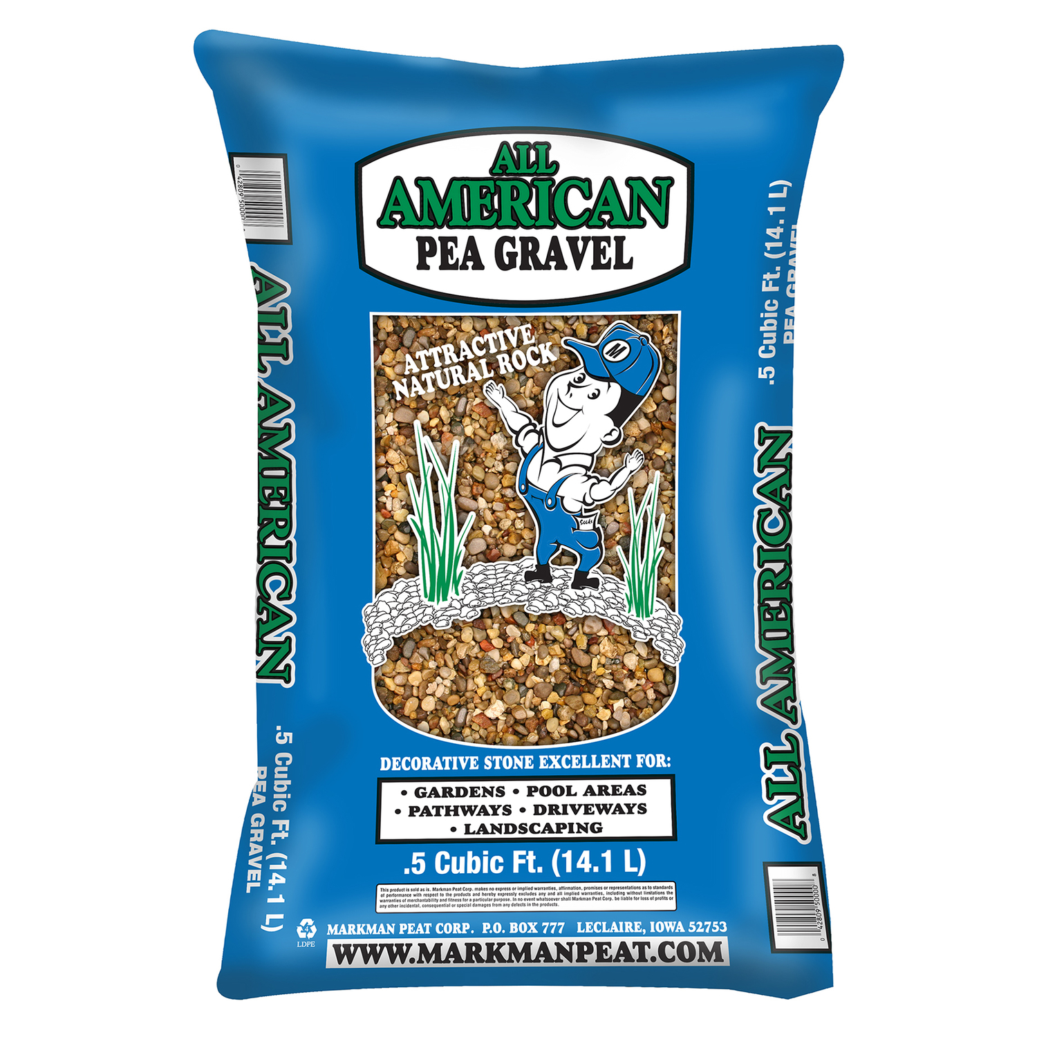 All American Brown Pea Gravel 0.5 cu ft 50 lb