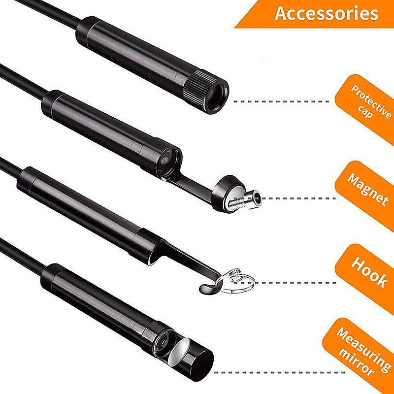 Wifi Endoscope 2mp 8mm 3-500cm Focal Car Pipe Inspection Camera For Android Ios