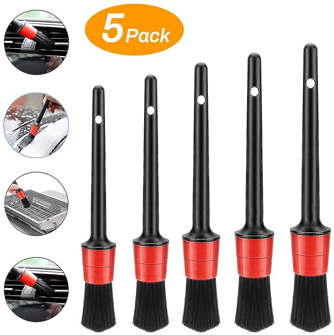 Car Beauty Brush，five-piece Multi-function Gap Brush，dust Removal Brush