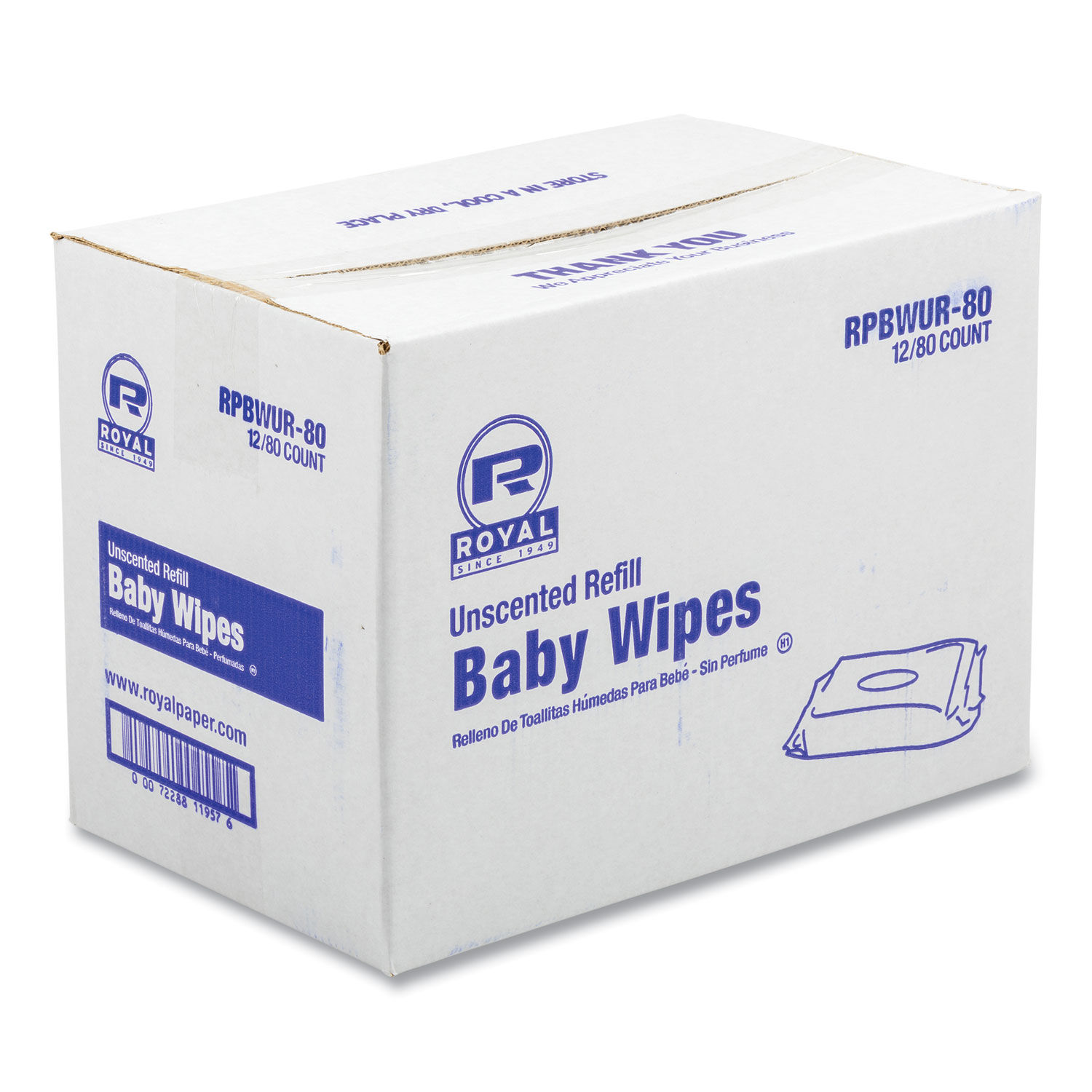 Baby Wipes Refill Pack by AmerCareRoyalandreg; RPPRPBWUR80