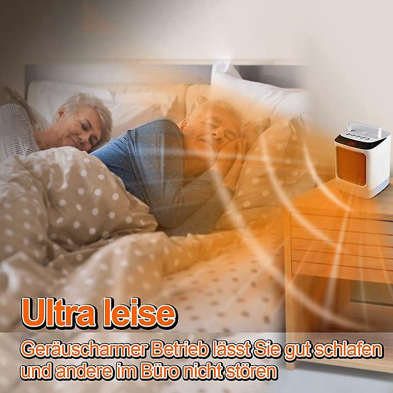 Fan Heater Portable Electric Heater With 2 Heat Settings And Night Light Space Heater For Bedroom Living Room