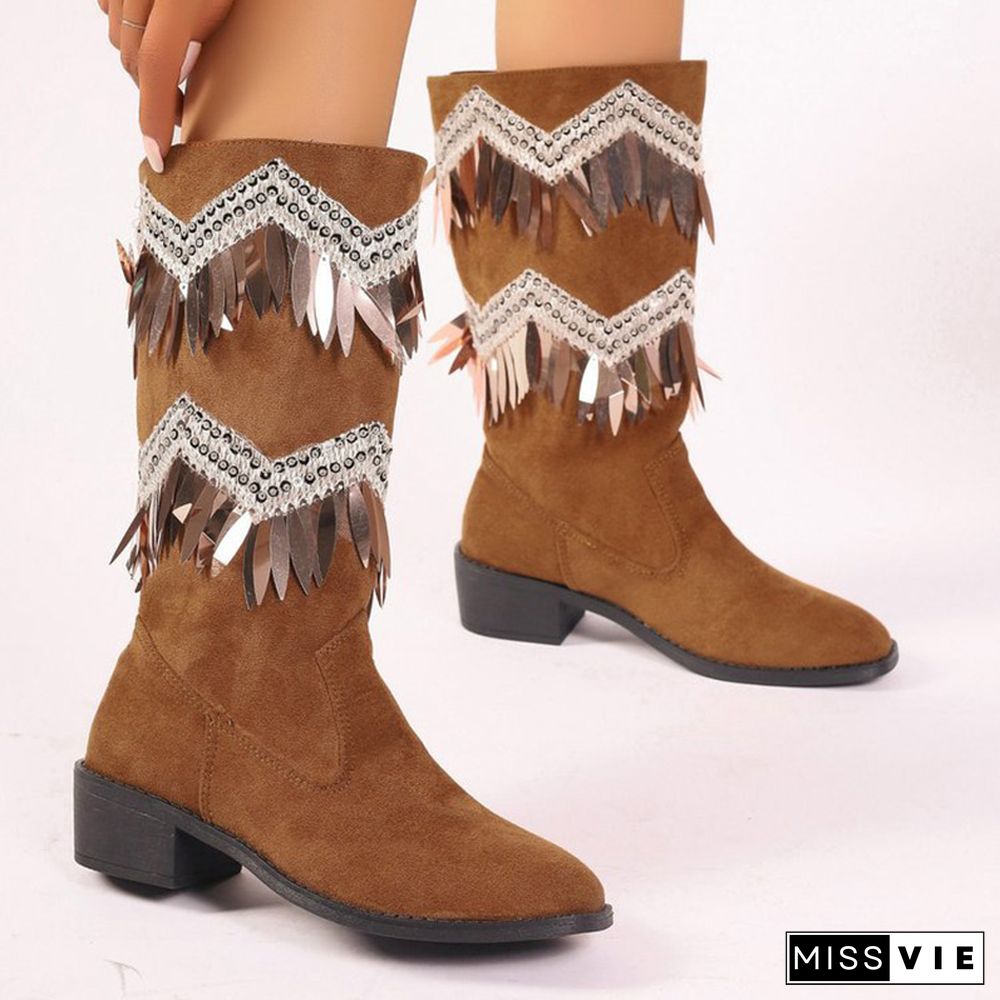 Vintage Western Tassel Rider Boots