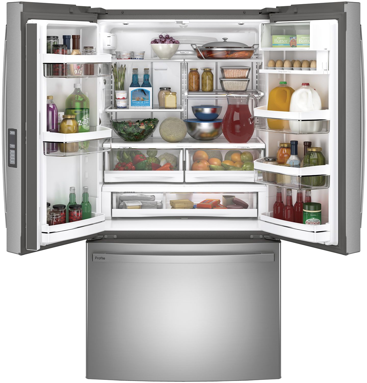 GE Profile ENERGY STAR 23.1 Cu. Ft. Fingerprint Resistant Stainless Steel Counter-Depth French-Door Refrigerator