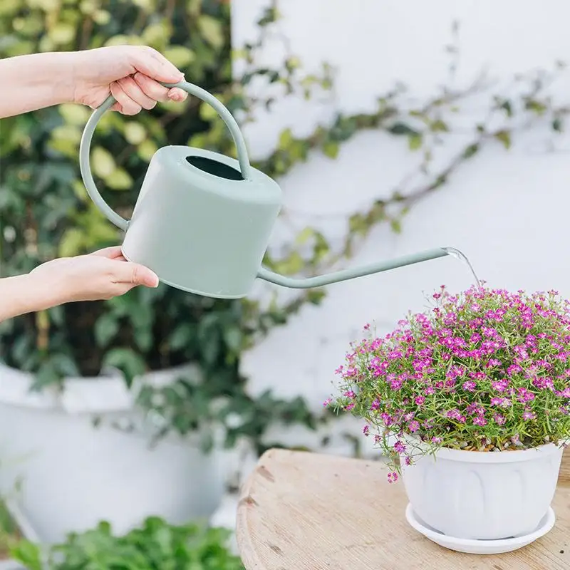 For Indoor Outdoor Garden  Flower Modern Style Stainless Steel Watering Pot 50 Oz Watering Cans/