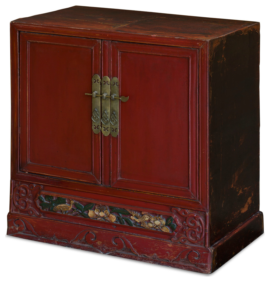 Vintage Elmwood He Hua Village Oriental Cabinet   Asian   Accent Chests And Cabinets   by China Furniture and Arts  Houzz