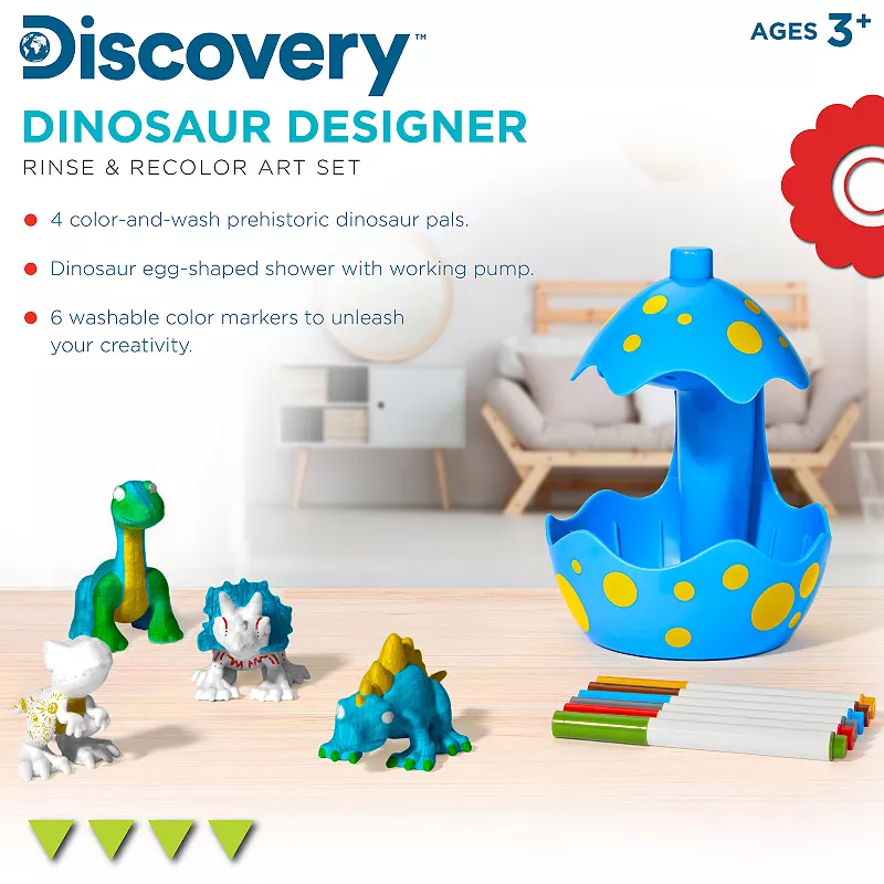 Discovery Dinosaur Designer Rinse and Recolor Art Set