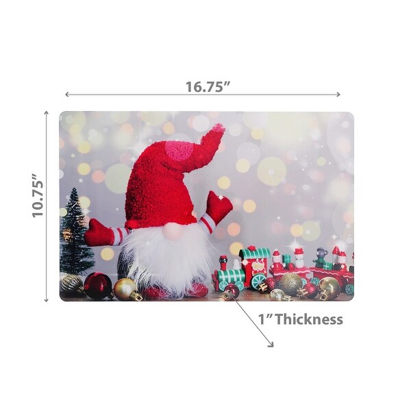 Christmas Plastic Placemat Gnome With Train