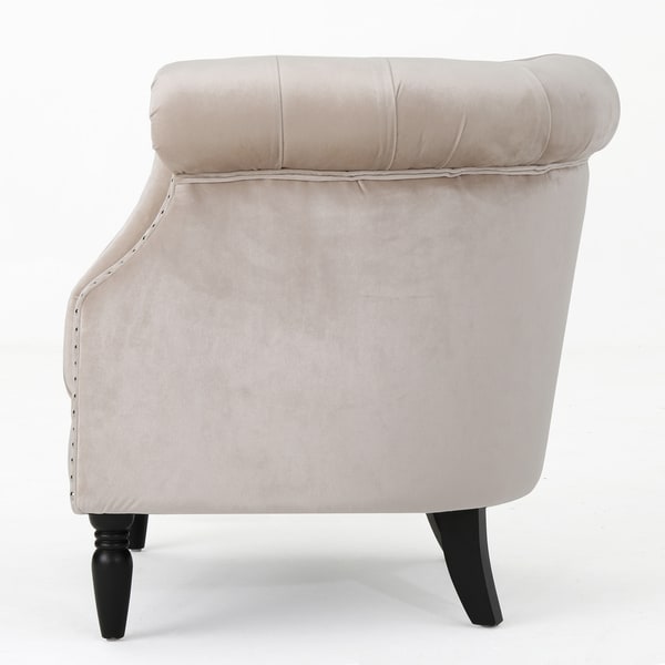 Akira Velvet Club Chair by Christopher Knight Home