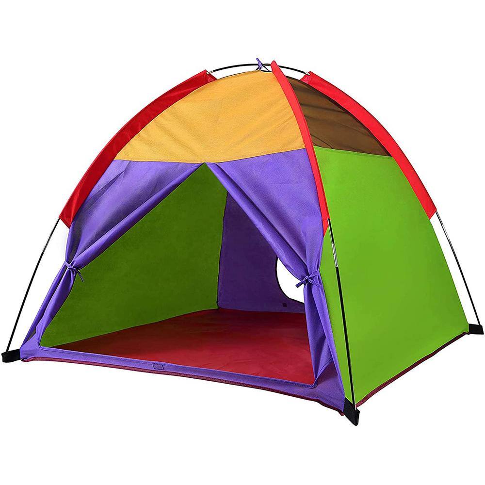 Alvantor 48 in. x 48 in. x 42 in. Pop Up Kids Play Tent for Indoor Outdoor Playhouse Camping Playground Rainbow 8010