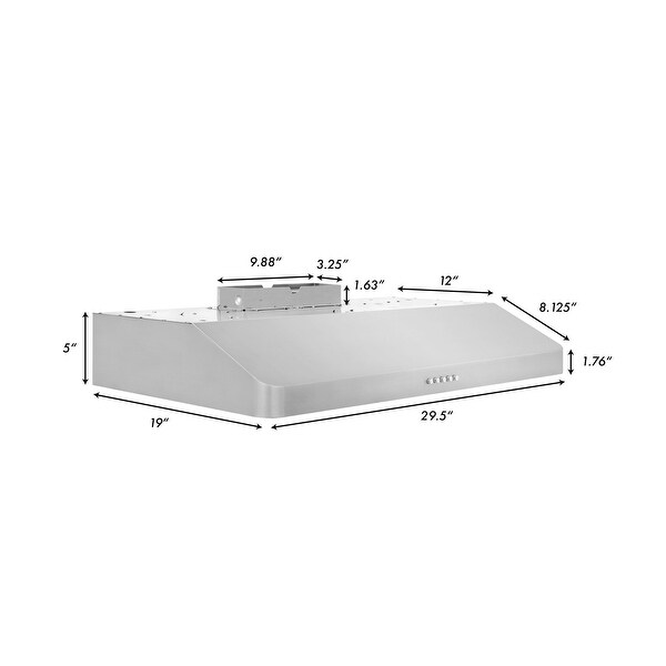 ZLINE Ducted Under-cabinet Hardwired Stainless Steel Range Hood