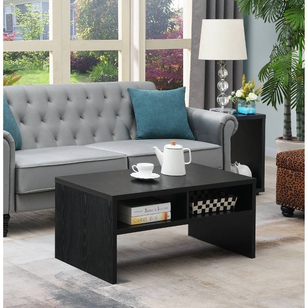 Northfield Admiral Deluxe Coffee Table With Shelves Black Breighton Home