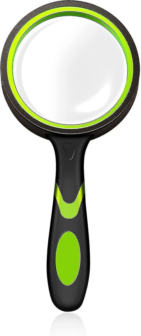 75mm Large Magnifying Glasses， Handheld Reading Magnifier With Non-slip Soft Rubber Handle For Readi