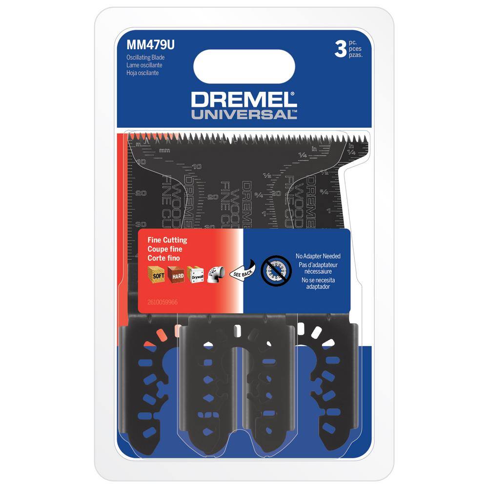 Dremel Universal Fine Wood Cut Oscillating Multi-Tool Blade Set (3-Piece) MM479U