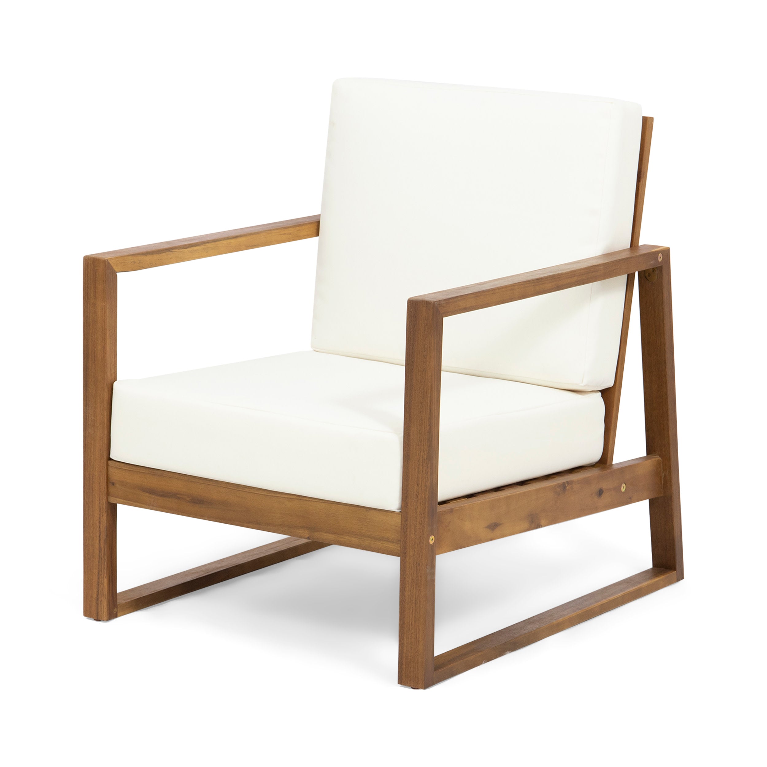 Silla Outdoor Acacia Wood Club Chair with Cushion