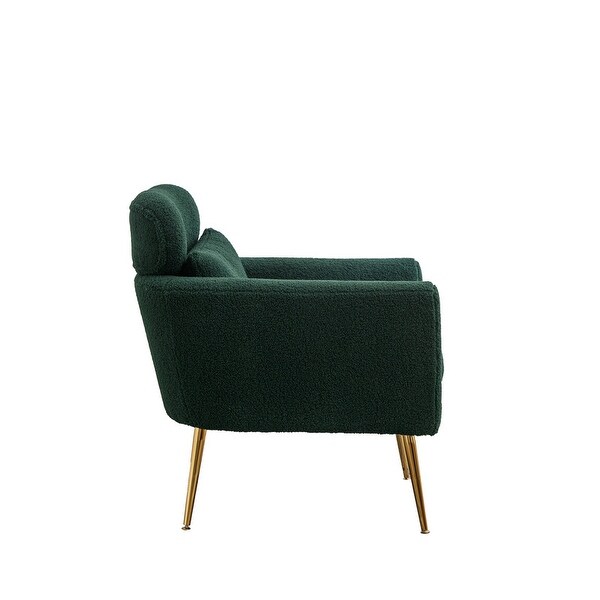 Modern Accent Chair Armchair， Upholstered Club Chair with Throw Pillow