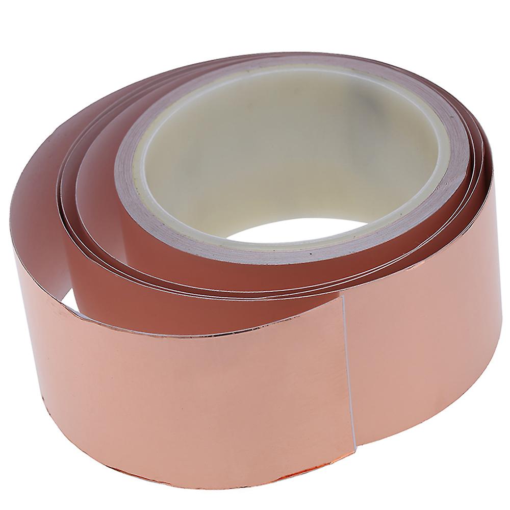 50mm * 10m One Side Copper Foil Tape Emi Shielding Single Conductive Adhesive For Guitar