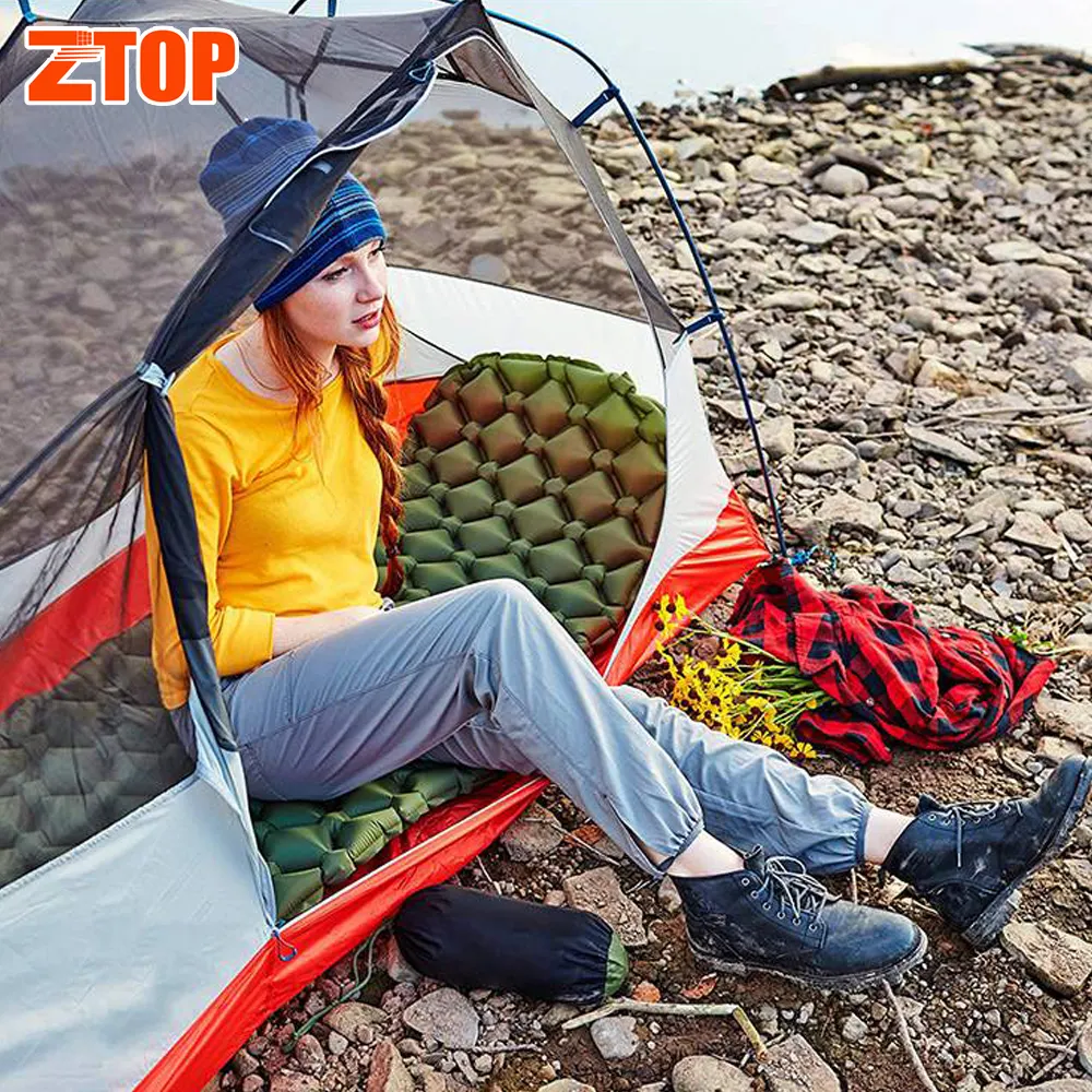 Hot Selling Moisture Proof Ultralight Portable Outdoor Hiking Camping Mat With Inflatable Pillow