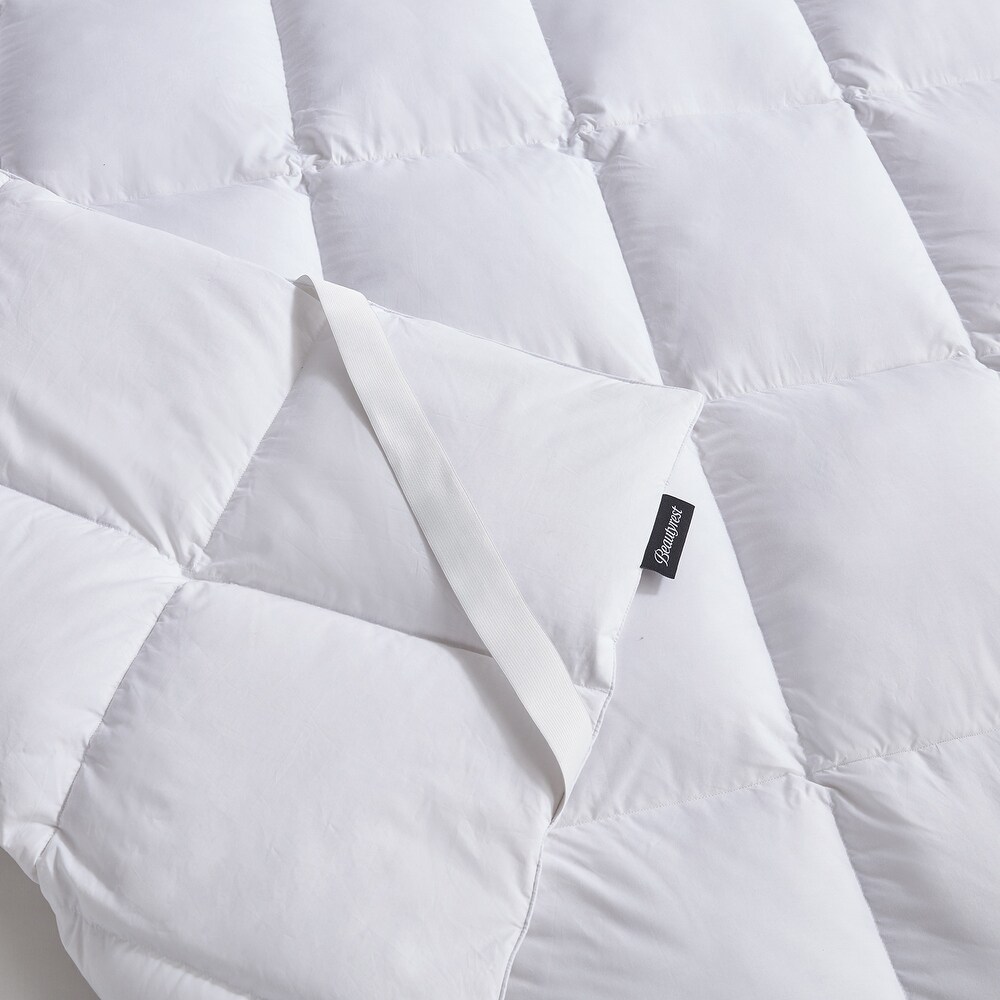Beautyrest Tencel White Feather   Down Fiber Mattress Topper