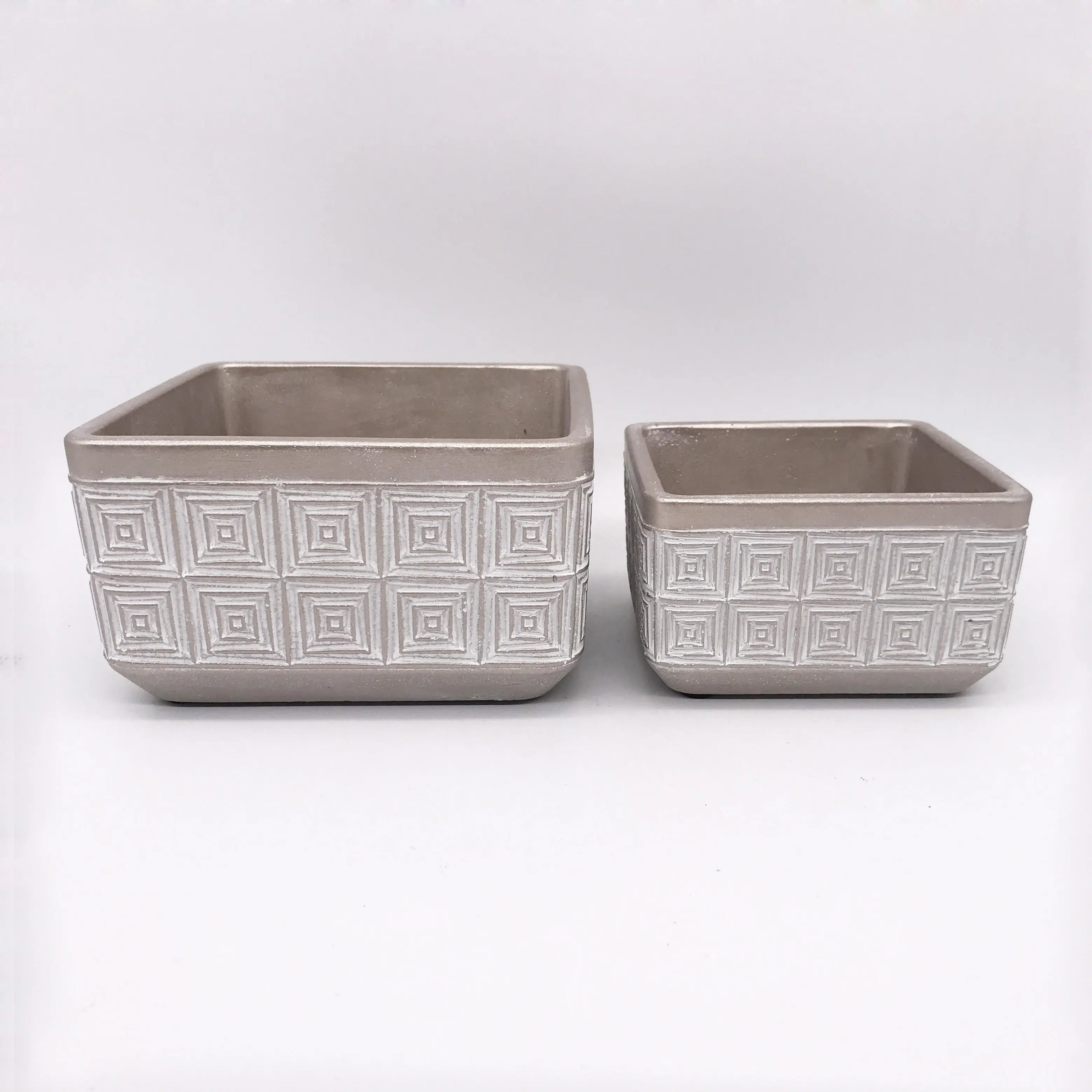 Professional Manufacturer square cement pot flower planter pot floral vases