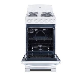 Summit Appliance 20 in. 2.3 cu. ft. Electric Range in White RE203W1