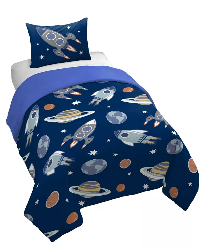 Saturday Park Outer Space 100% Organic Cotton Twin Duvet Cover and Sham Set