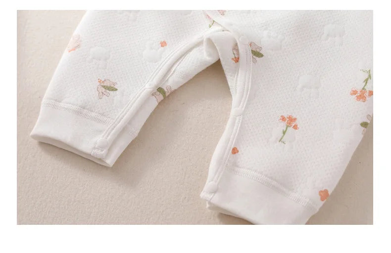 AYNIGIELL Spring Autumn 0-6 Months Baby Rompers 100% cotton Newborn baby girls boys Clothes of Long Seeve Infant Clothing