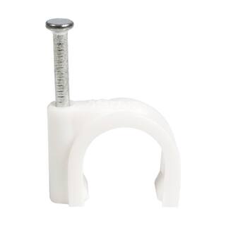 QualGear 12 mm Cable Clips White (100-Pack) CC12-W-100-P