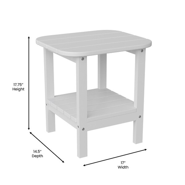 Commercial Grade AllWeather Adirondack Style Patio Side Table