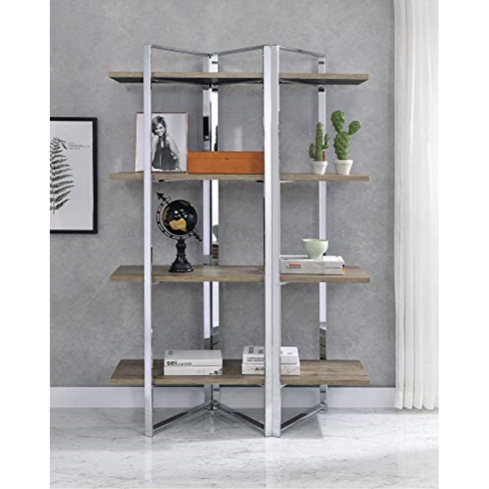 Ergode Bookshelf Chrome   Contemporary   Bookcases   by VirVentures  Houzz