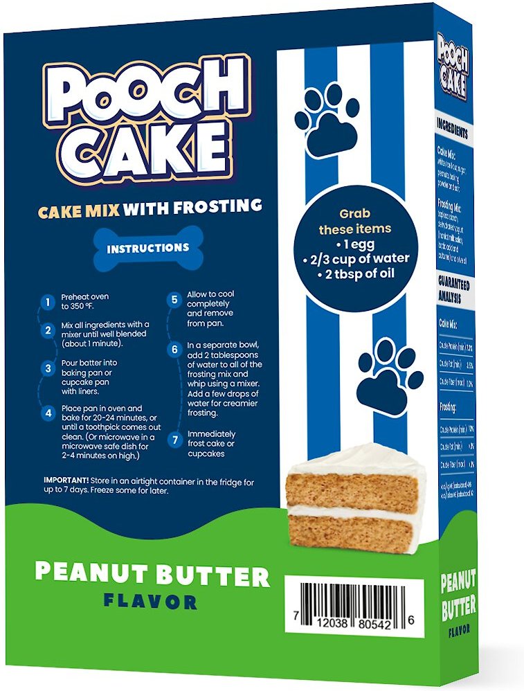 Pooch Cake Basic Starter Peanut Butter Mix and Cake Mold Kit Dog Treat， 9-oz box