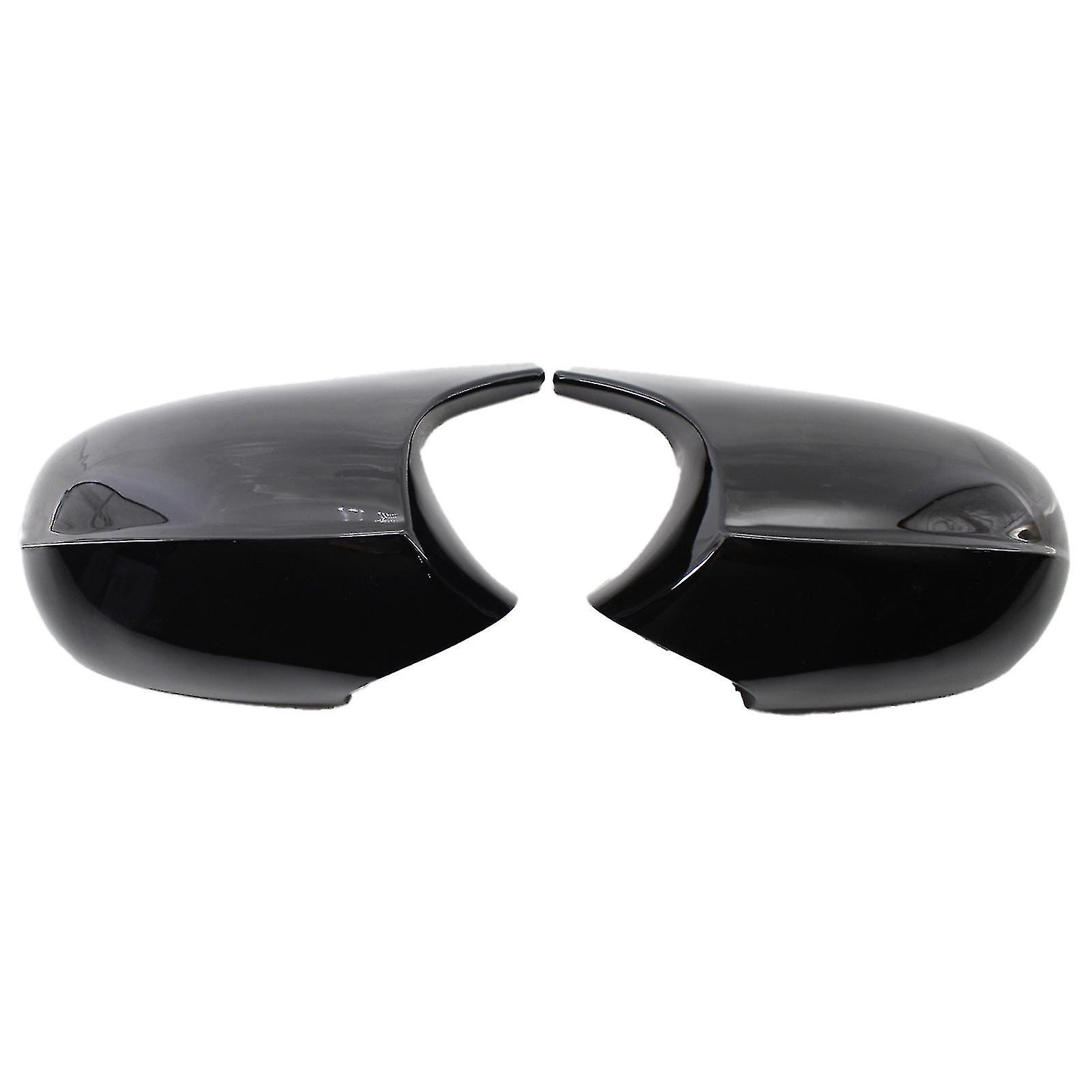 2pcs Wing Mirror Cover Anti-scratch Glossy Abs Left Right Refitting Rearview Mirror Shell Cap 51167205291 51167205292 For Bmw E90