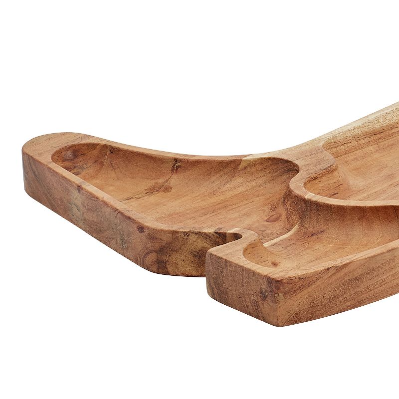 Dolly Parton 2-Section Acacia Wood Boot Serving Tray