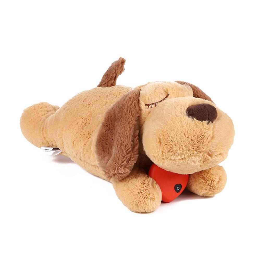 Cute Heartbeat Puppy Behavioral Training Toy Plush Pet Comfortable Snuggle Anxiety Relief Sleep Aid Doll Durable Dog Drop Ship