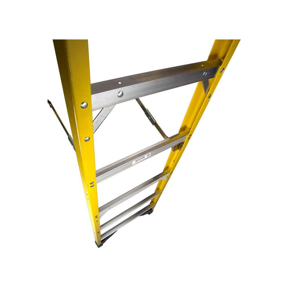 Werner 12 ft. Yellow Fiberglass Step Ladder with 375 lbs. Load Capacity Type IAA Duty Rating 7312