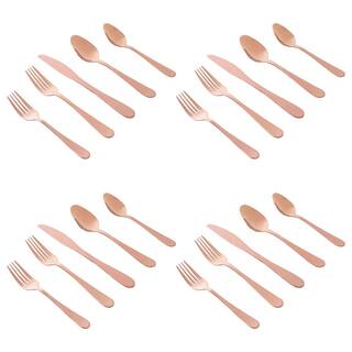 GIBSON HOME Stravida 20-Piece Flatware Set in Rose Gold Stainless Steel Service Set For 4 985119682M