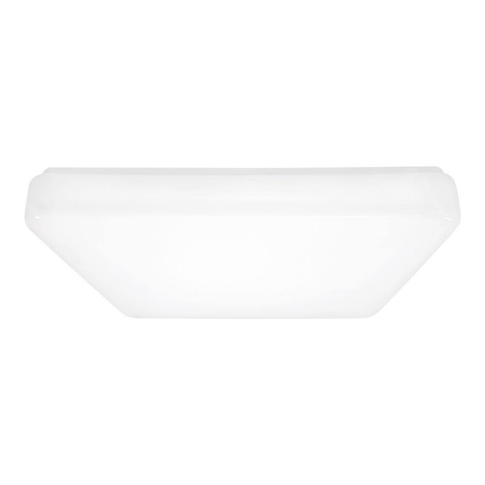 Generation Lighting Vitus 14.5 in. Medium Square 1395 Lumens Integrated LED White Flush Mount Wraparound 5676093S-15