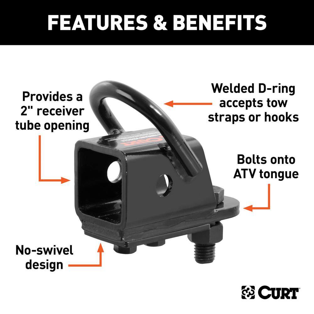 CURT Bolt-On ATV Tongue Adapter with 2